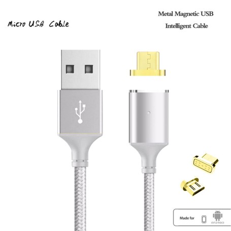 Cable Certifié Magnétique 2 Metre Galaxy Xiaomi, Samsung, Android 200 cm