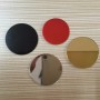 24 Pièces 3D Stickers Cercle Anneau Acrylique Noir Miroir Déco Maison