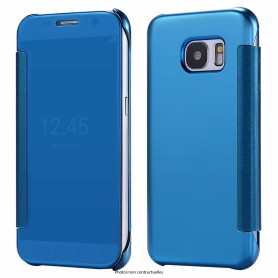 KISSCASE Étui bleu Clear view pour Samsung Galaxy S8 Flip Étuis Cover ultra fin