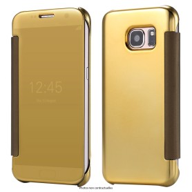 KISSCASE Étui DORE Clear view pour Samsung Galaxy S8 Flip Étuis Cover ultra fin