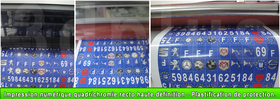 Plaque grav/ée autocollante 8cm cm Acier Corse fond Alu Bross/é